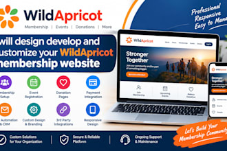 design develop and customize your wildapricot membership website