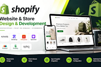 build shopify website design shopify store design autods dropshipping pod apliiq