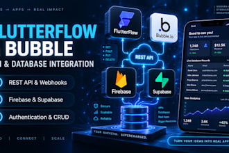 connect rest API, firebase, and supabase to your flutterflow or bubble app