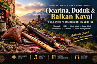 record ocarina, armenian duduk, balkan kaval and folk wind parts for your projec