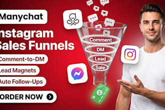 build manychat instagram sales funnel and dm lead generation system
