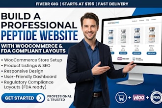build a professional peptide website with woocommerce and fda compliant layouts