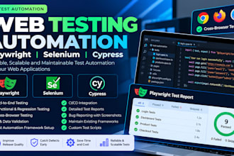 automate web testing using playwright, selenium, or cypress
