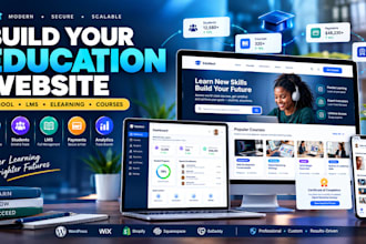 setup educational website, school college, university, lms and elearning website