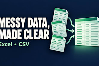 clean and merge your excel and CSV files