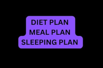 create meal plan diet and sleeping plan