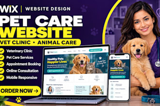 build wix pet care website animal clinic veterinary website