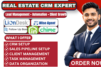 setup real estate CRM using propertybase follow up boss realvolve liondesk chime