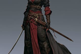 draw dnd character design and illustration
