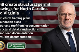 create structural permit drawings for north carolina and virginia