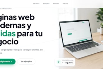 pagina web moderna y profesional para tu negocio