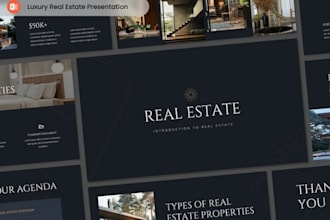 design real estate investor pitch deck brochure, powerpoint presentation or om