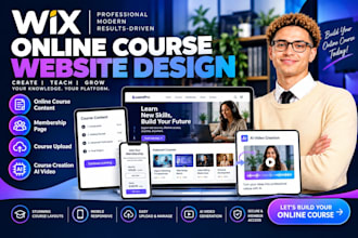 do wix online course content, membership page, course creation, ai course video
