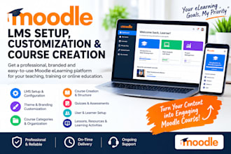 setup moodle lms, customize elearning and build effective moodle courses