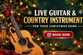 record live guitar, country instruments to your christmas song