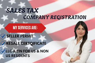 help with llc formation, ein, seller permit, and resale certificate