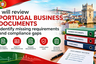 review portugal business document, identify missing requirements, compliance gap