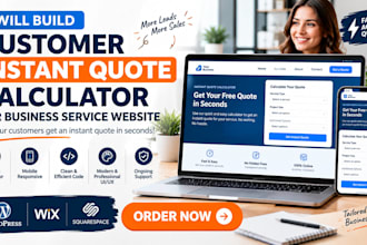 build customer instant quote calculator for business and service website