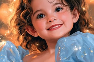 create a disney cartoon illustration