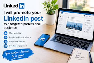 promote your linkedin post to a targeted professional audience