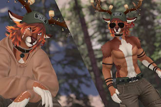 create a custom furry vrchat avatar, retexture and clothing