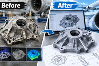 3d reverse engineering for aerospace automotive mechanical parts for 3d print