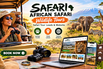 generate safari, african safari, wildlife tour, safari tour leads and website
