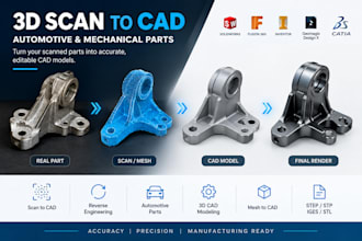 convert 3d scanned brake parts into editable cad models