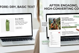 do copywriting, editing, translation, graphic designs