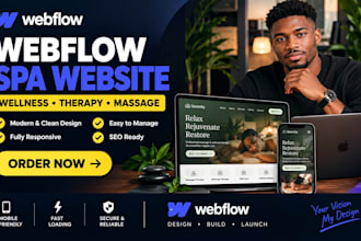 design webflow spa website wellness therapy site massage service website