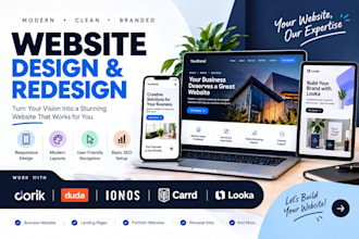 design or redesign your website using dorik, duda, ionos, carrd, looka