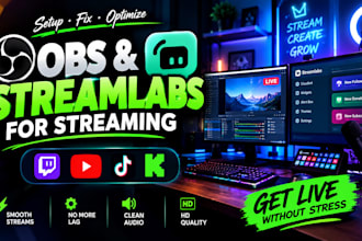 fix and setup obs studio and streamlabs for twitch tiktok, and youtube streaming