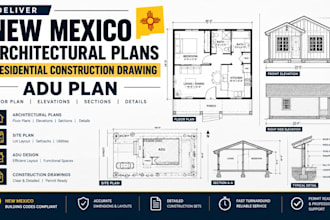 deliver new mexico architectural plans residential construction drawing adu plan