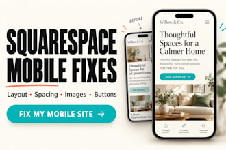 fix squarespace mobile layouts, spacing, images, buttons on your websites