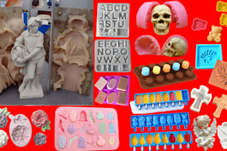 make custom silicone molds for resin, soap, candle, chocolate, for epoxy casting