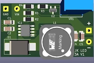 design power electronics circuit schematic and high current pcb layout