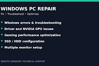 fix, troubleshoot and optimize your windows PC