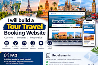 build a modern tour travel booking website