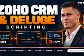 fix zoho deluge script, zoho flow, and zoho crm automation