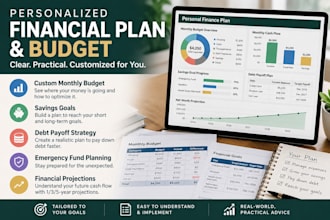 create a custom budget, savings, and debt payoff plan