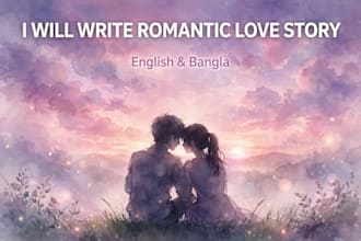 write romantic love story in english and bangla