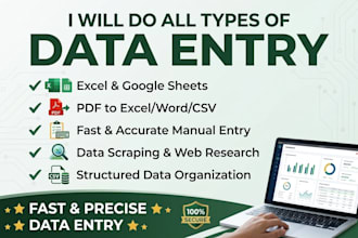 available for data entry work