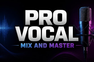 mix and master your vocals on a 2tracks stereo beat for rap