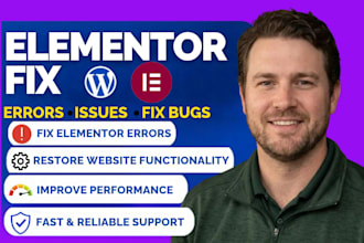 fix elementor bugs, errors, responsive wordpress website and layout issues