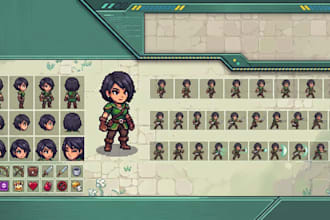 create 2d pixel art nsfw pixel animation pixel art sprite character animation