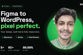 convert figma to wordpress with elementor or bricks builder