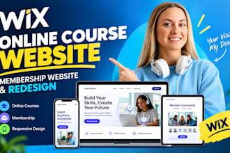 redesign wix online course website wix membership website wix website navupelo