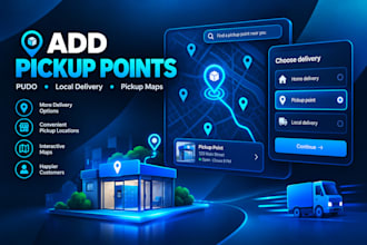 integrate pudo pickup points and local delivery maps for ecommerce stores