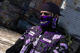 create custom fivem eup clothing, biker vests, mc kuttes, chains and outfits