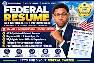write an ats federal resume for usajobs and government jobs